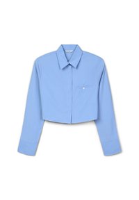 CROP TINTA UNITA - Camicia - celeste chiaro