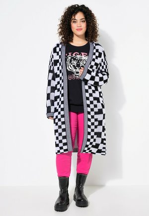 SCHACHBRETT-MUSTERMIX - Cardigan - black