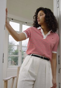 Tommy Hilfiger OPEN PLACKET - Poloshirt - fierce red/white
