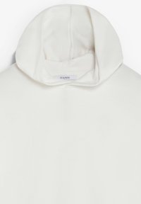 White hoodie with a soft fabric texture and visible brand label "Scalpers" inside the hood, centered on a white background.
