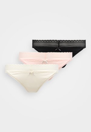 TRIPLET 3 PACK - Tanga - black/white/rose