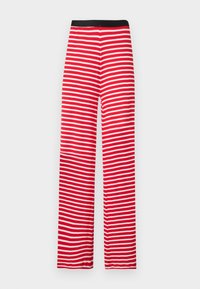 STRIPE VERAN PANTS - Kalhoty - high risk red/white alyssum