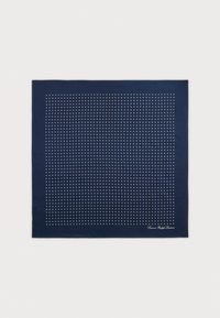POLKA-DOT SILK TWILL SQUARE SCARF - Foulard - navy