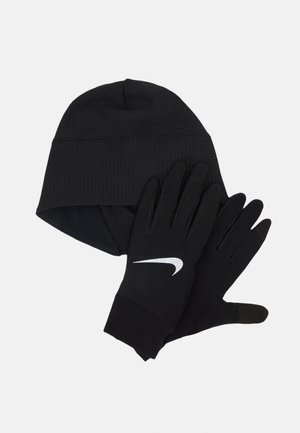 MEN'S RUN DRY HAT AND GLOVE SET - Hansker - black/silver