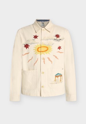 Scotch & Soda, PRINTED COTTON TWILL JACKET - Τζιν μπουφάν - eggnog