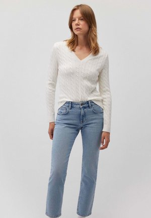 V-NECK - Jumper - weiss