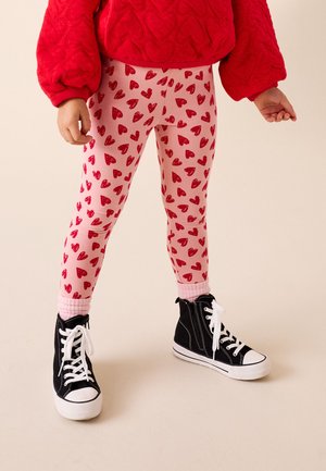 Next, REGULAR FIT - LEGGINGS . - Leggings - pink red heart