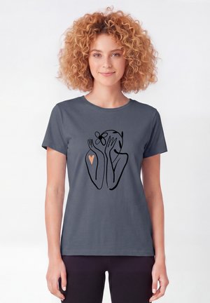 watapparel, SELF LOVE - T-shirt imprimé - blue grey