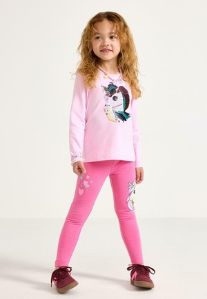Lindex, LINDEX LEGGINGS WITH BRUSHED INSIDE LINDEX - Leggings - pink