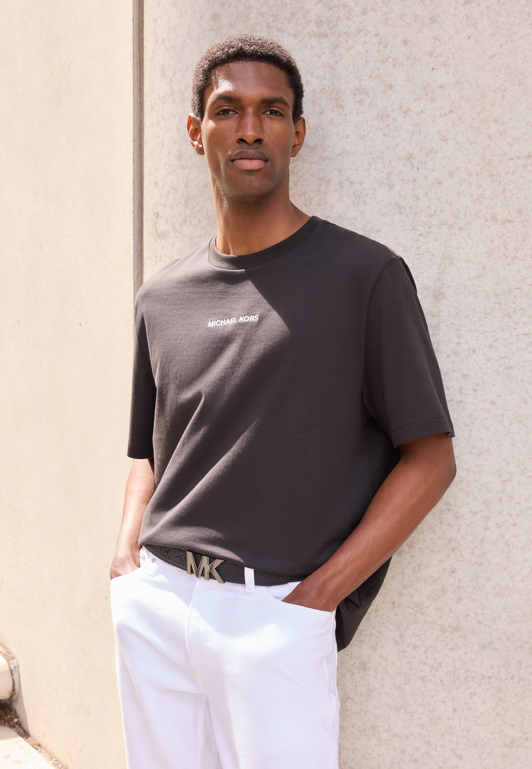 Michael Kors EXCLUSIVE VICTORY TEE - Tricou basic - black/negru