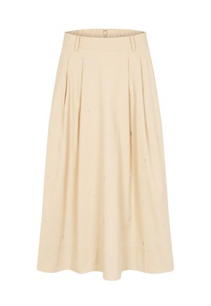 Morgan, MORGAN MORGAN HIGH-WAISTED LONG SKIRT - A-snit nederdel - beige