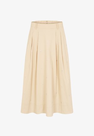 Morgan, MORGAN MORGAN HIGH-WAISTED LONG SKIRT - A-snit nederdel - beige
