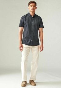 Next STRETCH OXFORD SHORT SLEEVE REGULAR FIT - Pluus - grey