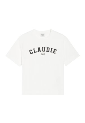 T-SHIRT MANCHES COURTES CLAUDIE PARIS - T-shirt med print - ecru