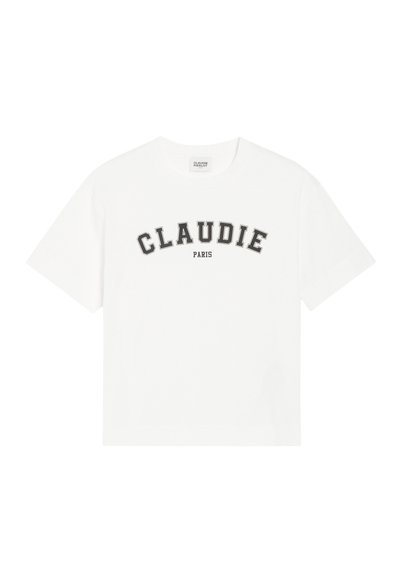 Claudie Pierlot T-SHIRT MANCHES COURTES CLAUDIE PARIS - T-Shirt print - ecru
