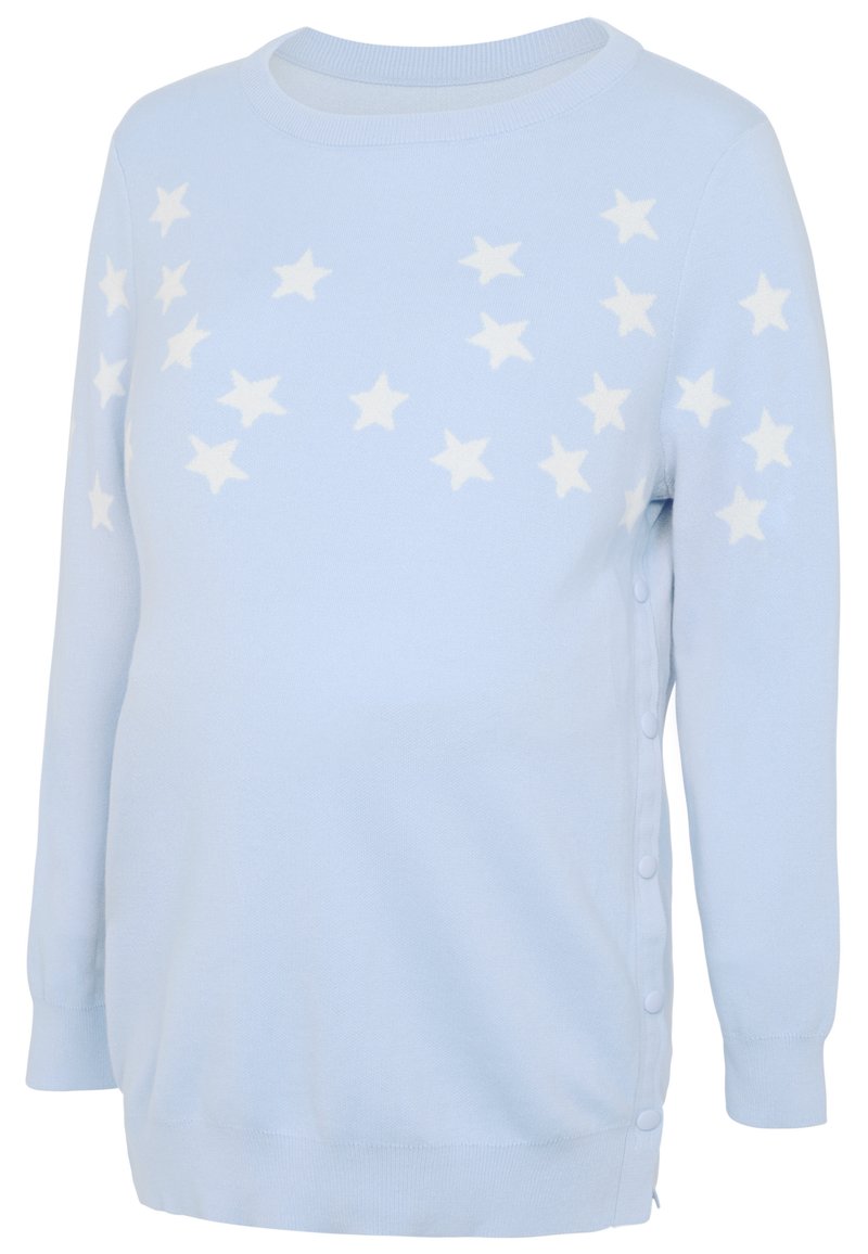 Damen Strickjacken | Seraphine MAMA AND MINI STAR JACQUARD Strickpullover lightblu/blau - TM94572 Damen Strickjacken | Seraphine MAMA AND MINI STAR JACQUARD Strickpullover lightblu/blau - TM94572