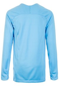 Lange mouwen, lichtgewicht shirt in lichtblauwe stof met een gladde textuur, met een ronde halslijn en minimale stikdetails op de achterkant.