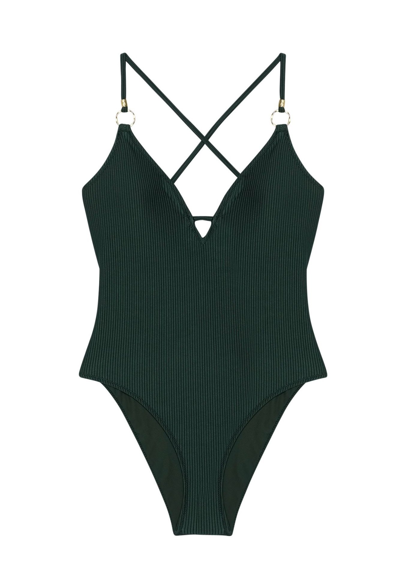 Yamamay Swimsuit - dark green plain/dark green - Zalando