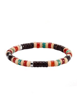 PERLES HEISHI JASPE VERT IMPÉRIAL AGATE COCONUT J - Bracelet - beige/brown/dark blue