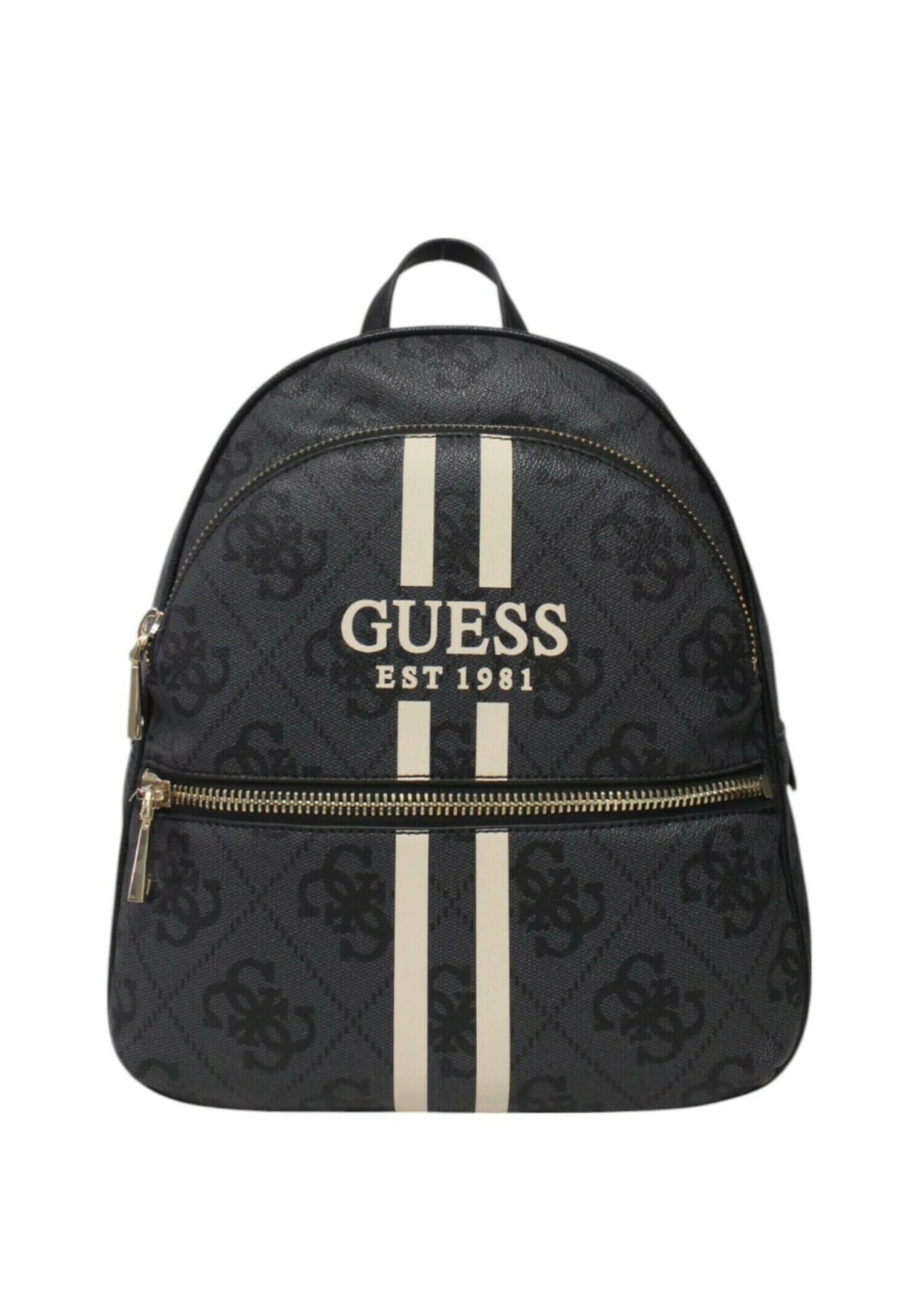 GUESS Black and Gold Patterned Backpack Guess Rucksack - mehrfarbig schwarz/black - Zalando.ie main image 2