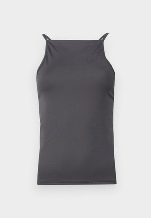 Hallhalli ilma varrukatega tipp, mis on valmistatud siledast ja kergekaalulisest kangast. Omab õhukesi rihmasid ja lihtsat, hästi istuvat disaini.