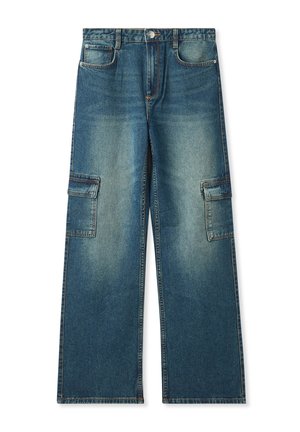 Terranova WIDE LEG - Jeans a sigaretta - blu denim medio