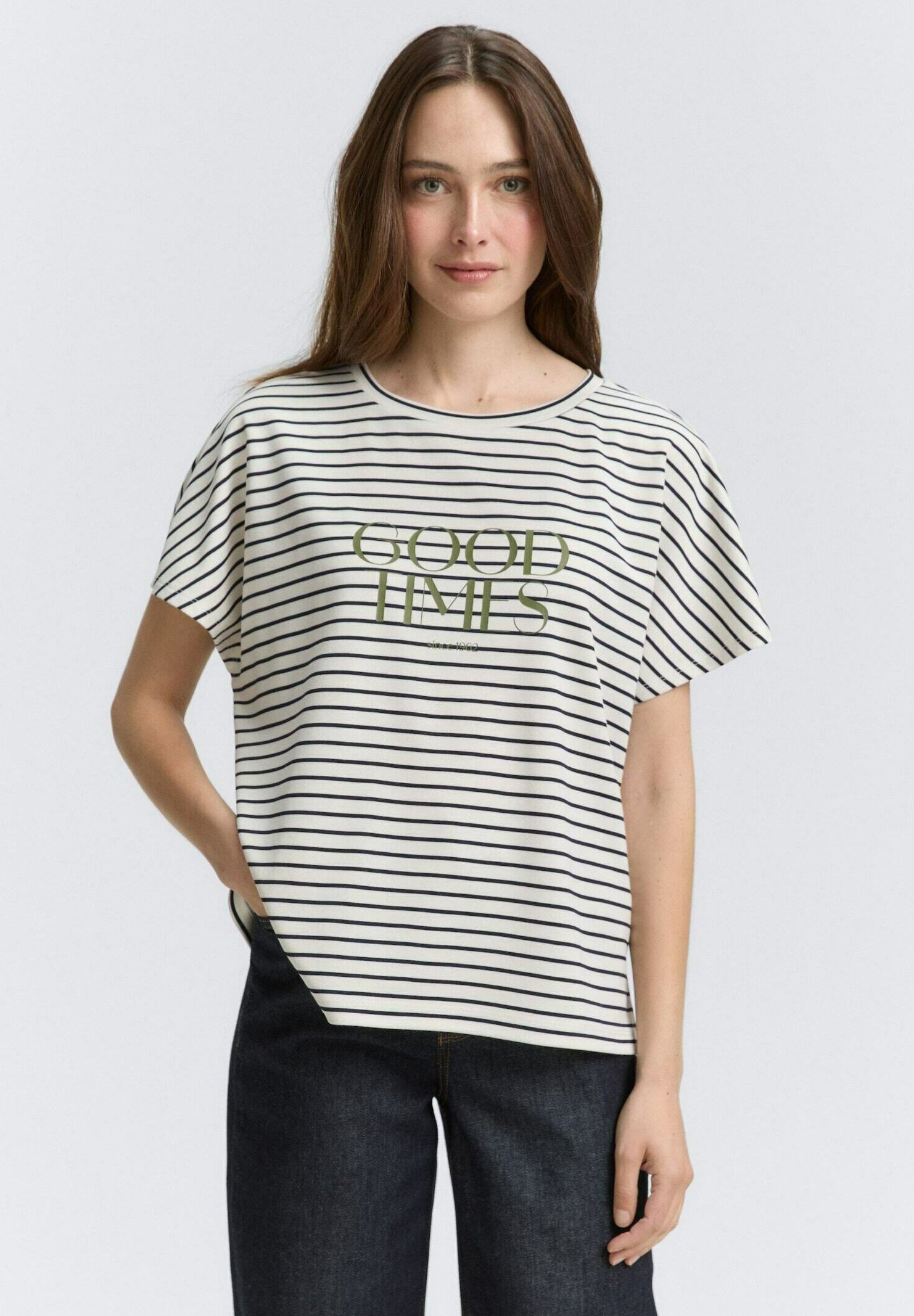 TOM TAILOR T-Shirt Donna Con Stampa: Cotone Morbido, Vestibilità Normale, BE PART