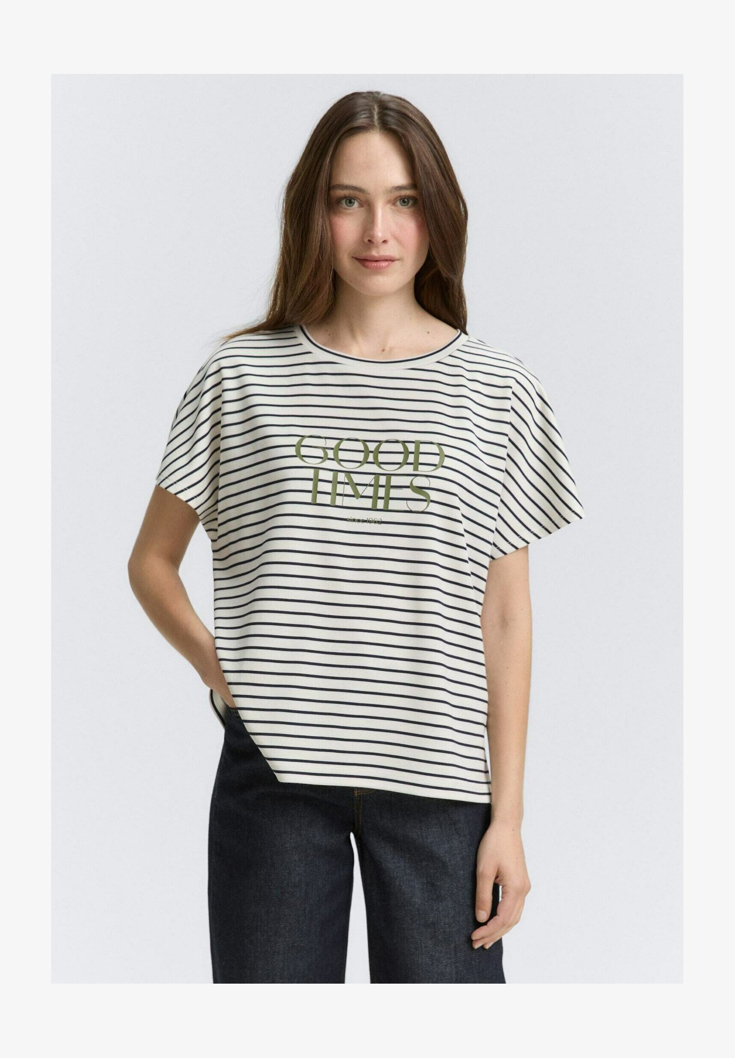 TOM TAILOR T-Shirt Donna Con Stampa: Cotone Morbido, Vestibilità Normale, BE PART