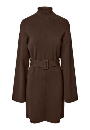 YAS, YASHAFNI ROLL NECK - Robe pull - chocolate brown