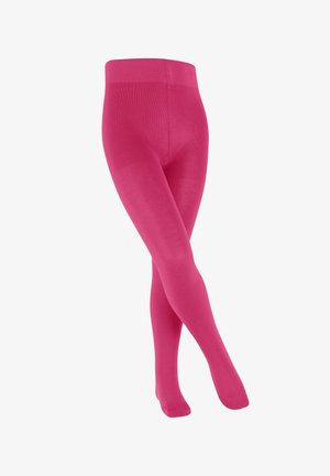 Collants fuchsia en matière extensible et lisse avec un design uni. Ils présentent une large taille pour plus de confort et une finition sans coutures.