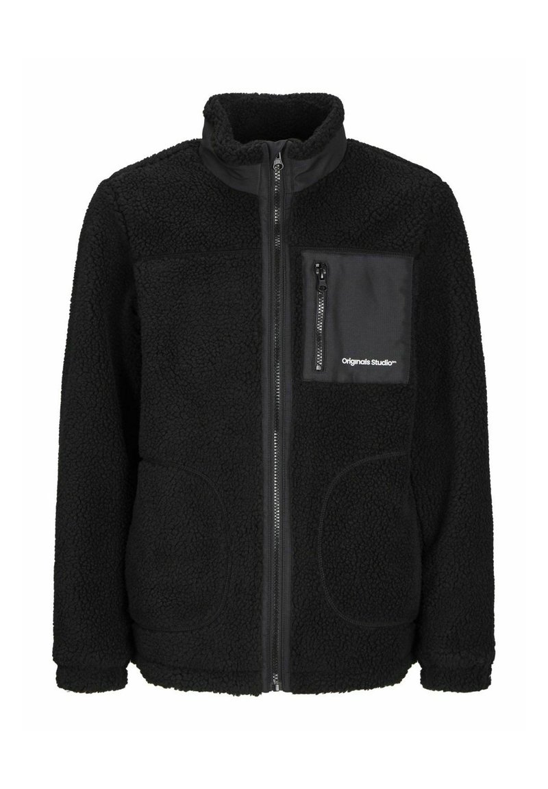 jack & jones Fleecejas zwart jack & jones Fleecejas zwart