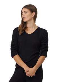 Terranova A CON SCOLLO  - Maglietta a manica lunga - nero