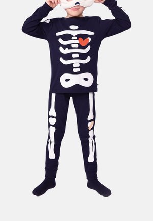 Petit Bateau, CHILDREN'S COTTON SKELETON PYJAMAS, granatowy