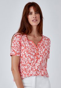 Damart COL TUNISIEN - Camiseta estampada - corail fleuri