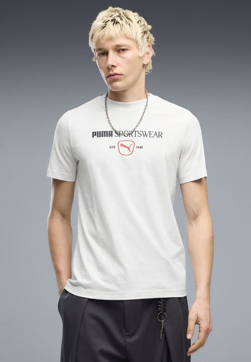 PUMA CLASS T-SHIRT MIT GRAFIK - Print T-shirt - white glow heather — photo 2