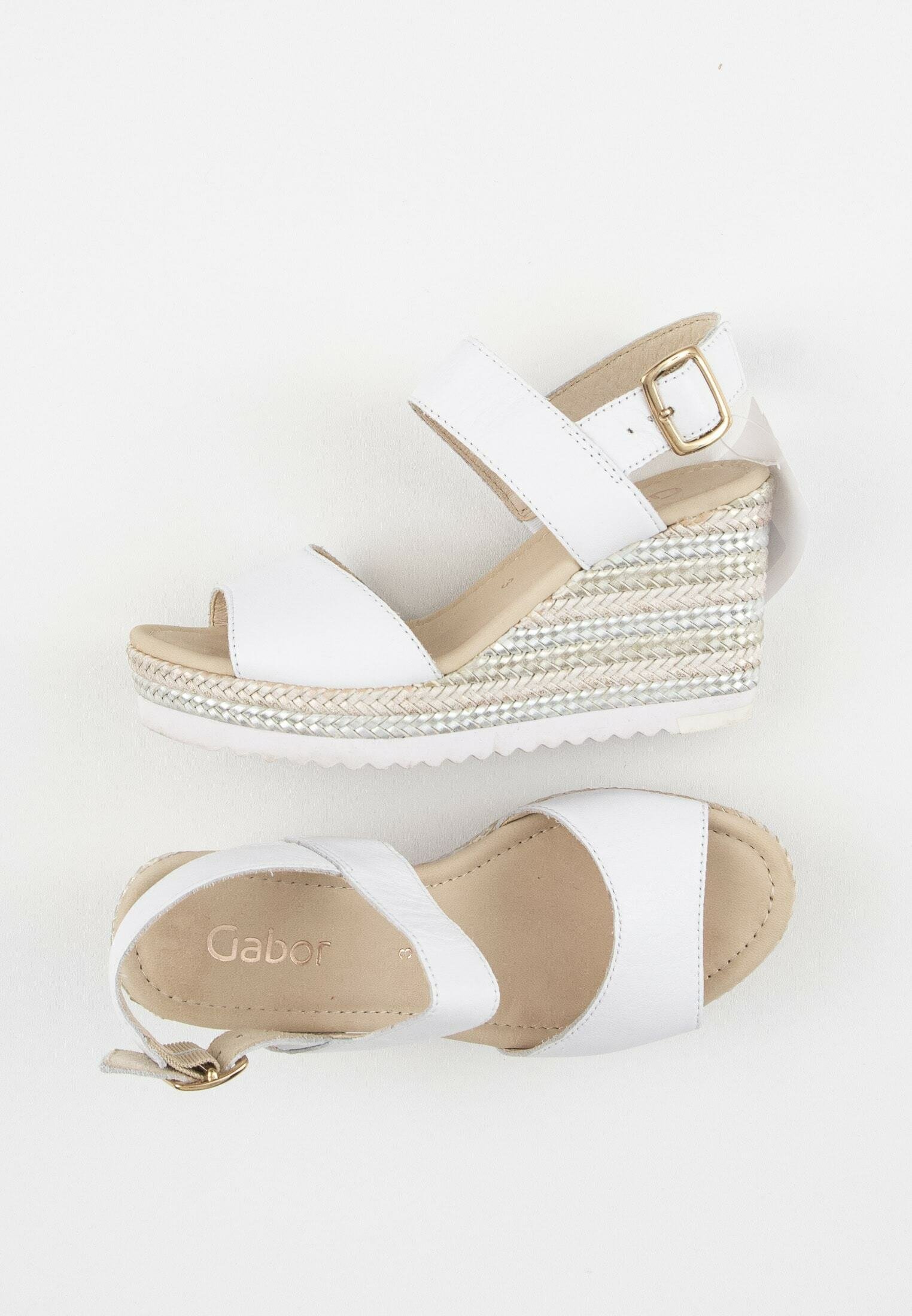 Gabor Sandalen met sleehak - white/wit - Zalando.nl