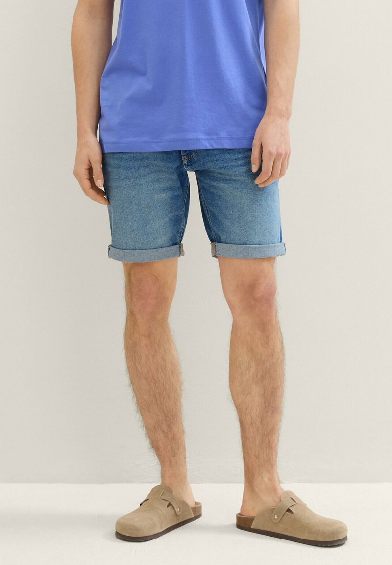 TOM TAILOR DENIM - Jeansshorts - used light stone blue denim, Förstora