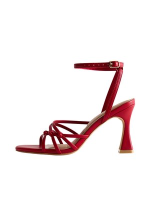 KNOT STRAPPY STILETTO HEEL - Sandalias - red