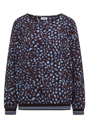 Cecil, LANGARM BLUSE MIT RUNDHALS UND PRINT - Bluse - raw chocolate brown