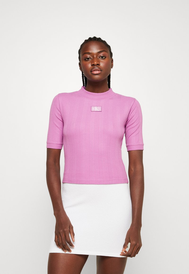 Calvin Klein Jeans T shirt Basic liliowy Zalando pl calvin-klein-jeans-t-shirt-basic-liliowy-zalando-pl