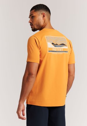 T-Shirt print - caramel yellow