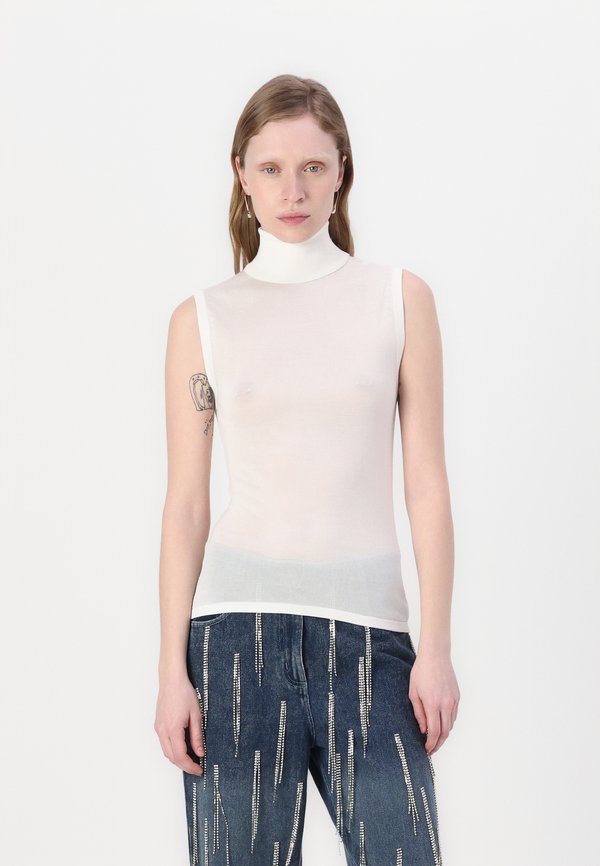 NIMA SHINY SLEEVELESS NECK  - Top - vanilla