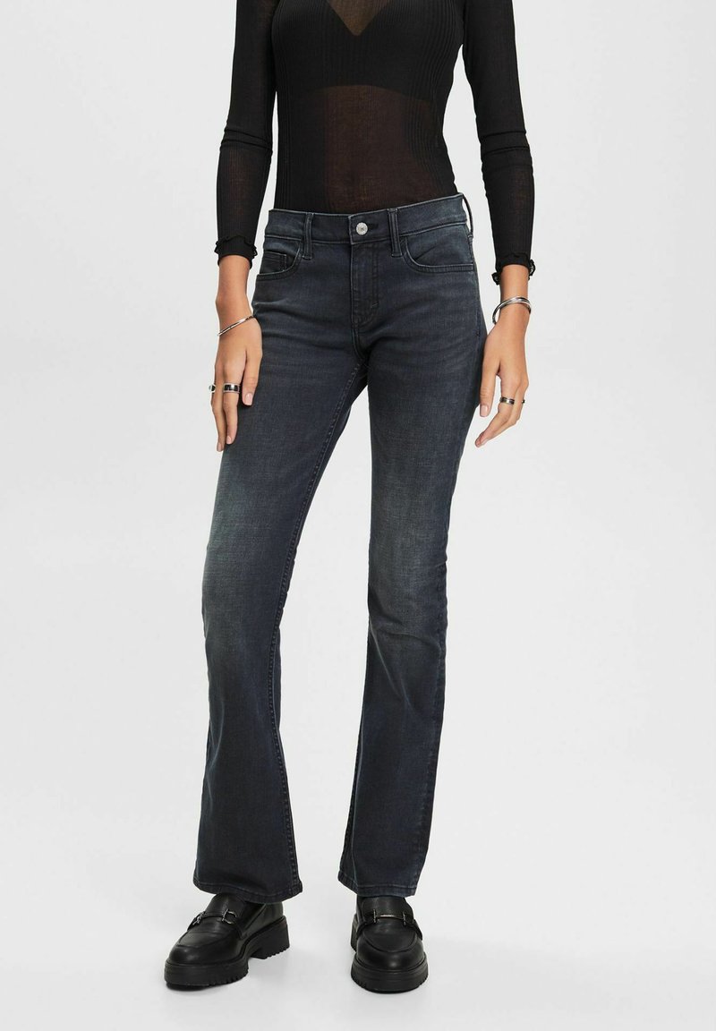 Esprit Jeans Bootcut grey dark wash/grey denim Zalando.de
