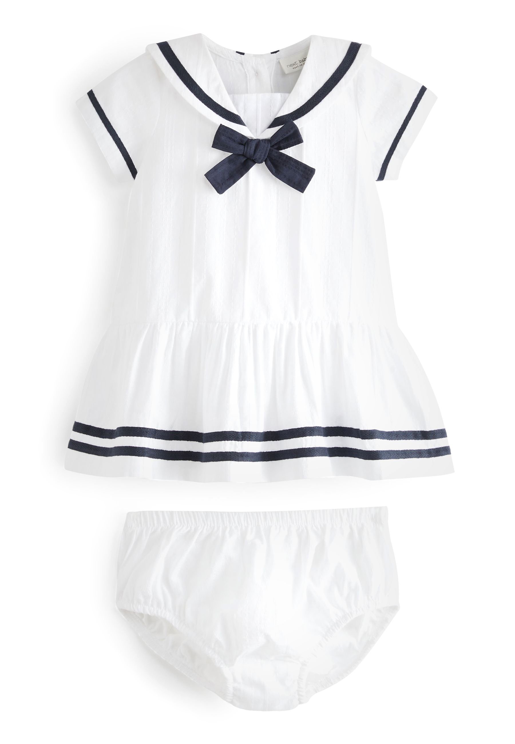 SAILOR - Day dress - white navy blue 