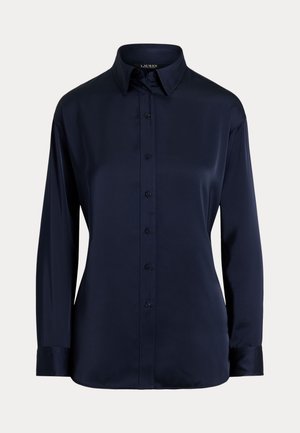 Lauren Ralph Lauren, RELAXED FIT SATIN CHARMEUSE SHIRT - Button-down blouse - navy
