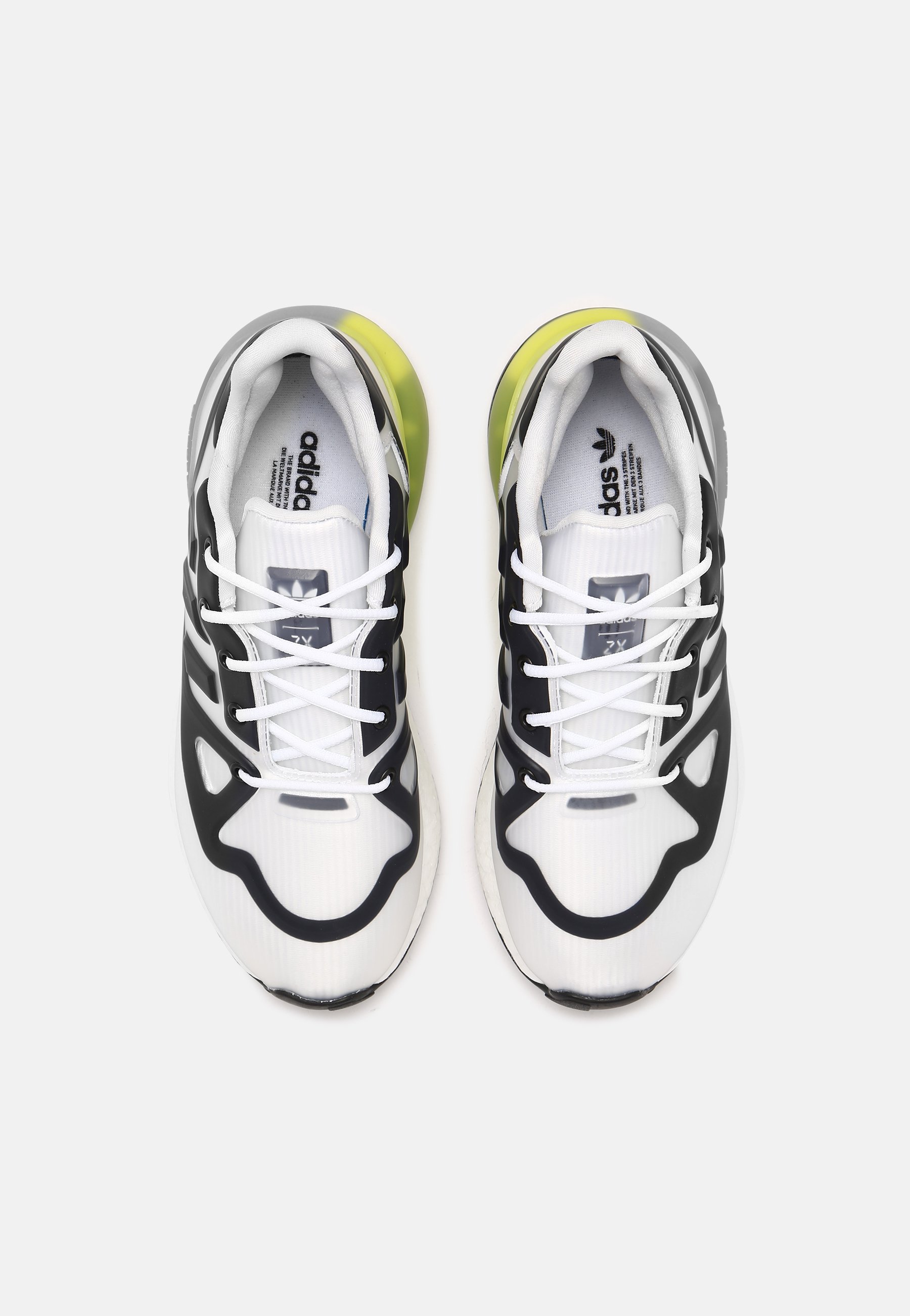 adidas Originals ZX 2K BOOST FUTURESHELL UNISEX - Sportbačiai -  white/black/acid yellow/balta - Zalando.lt