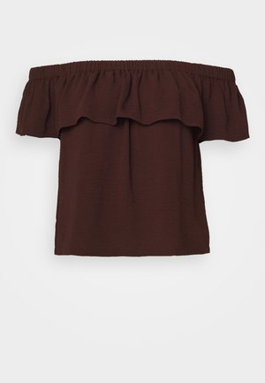 JDY JDYDIVYA OFFSHOULDER - Pluus - fudge