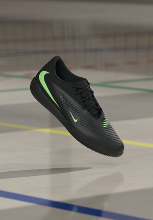 Nike Performance, PHANTOM 6 LOW ACAD - Indoor football boots - black/illusion green