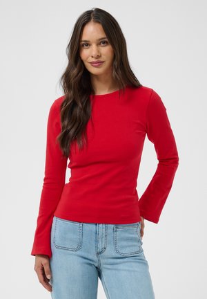 Kaffe, KAJAMILLA FLARED T-SHIRT - T-shirt à manches longues - true red