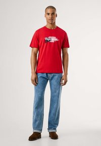 Pepe Jeans TREY TEE - Marškinėliai su spaudiniu - rugby red